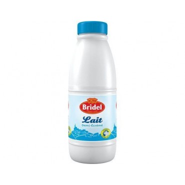Lait bridel 1/2 ecreme bouteille 1l
