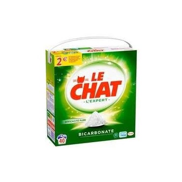 LE CHAT Lessive poudre au bicarbonate 40 lavages 2,8kg