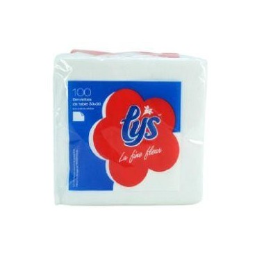 Lys serviettes de table x100