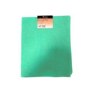 Mcolors 2 serpillères synthétiques vert 50x60 cm