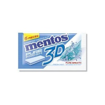 Mentos chewing gum Pure Fresh mint 3D x5 pièces 8,5g