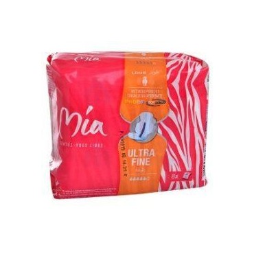 Mia serviettes hygiéniques long ultra fine x8 serviettes