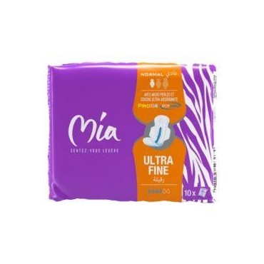 Mia serviettes hygiéniques normal ultra fine x10 serviettes