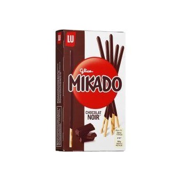 Mikado biscuits bâtonnets nappés de chocolat noir (49%) 90g