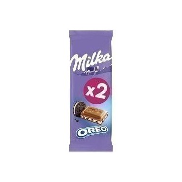 Milka Oreo tablette chocolat au lait aux morceaux de biscuit...