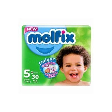 Molfix couches bébé 11-25 kg taille 5 junior x30