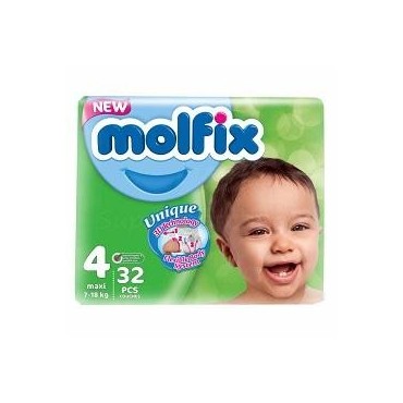 Molfix couches bébé 8 à 18 kg x32 couches