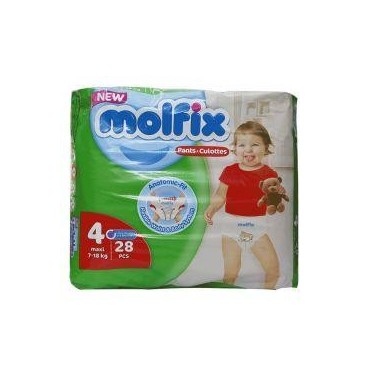 Molfix couches culottes 9-14 kg taille 4 maxi x28