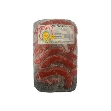 Nafy barquette merguez rouge surgelé 600g