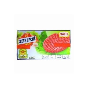 Nafy steak haché Halal 10 pièces boîte 1Kg