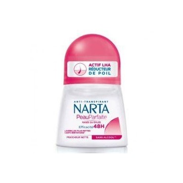 Narta déodorant bille PeauParfaite Actif LHA réducteur de poil 50 ml