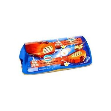 NESTLE Bûche glacée feuilles craquantes chocolat vanille 9-10 parts...