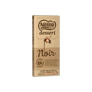NESTLE DESSERT Tablette de chocolat noir pâtissier 1 pièce 205g