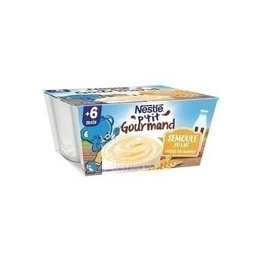 Nestlé P'tit Gourmand semoule lait 4x100g