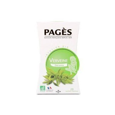 Pagès infusion bio verveine détente 20 sachets fraîcheur