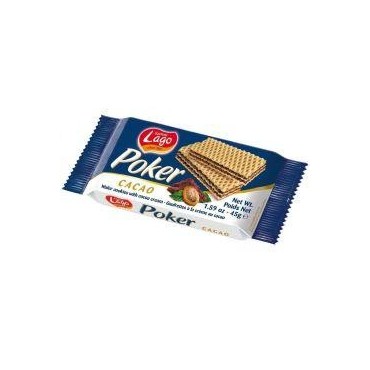 Poker biscuits gaufrettes à la crème au cacao 45g