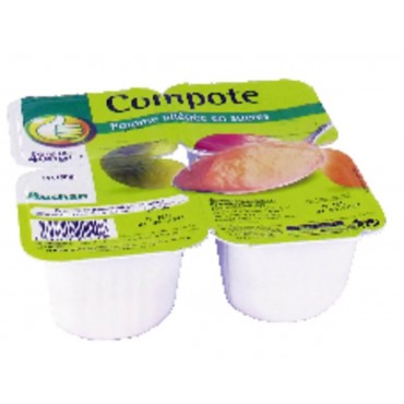 Pouce compote de pomme allégée en sucre 4x100g