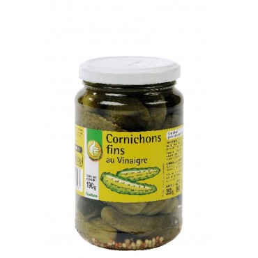 Pouce cornichons fins au vinaigre 350g