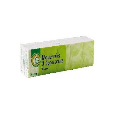 POUCE Mouchoirs Compilé Blanc 3Plis 9X15