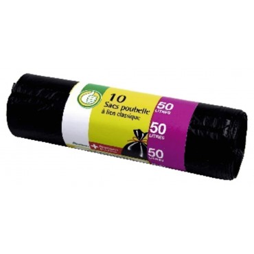 Pouce sacs poubelle à lien classique 50L