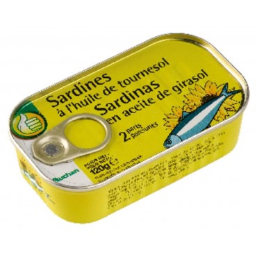 Pouce sardines à l'huile de tournesol 120g