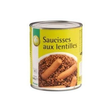 Pouce saucisses aux lentilles 840g