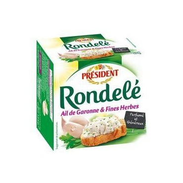 Président fromage rondelé à l'ail et aux fines herbes 125g