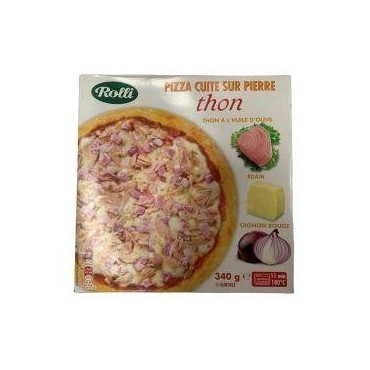 Rolli pizza cuite sur pierre garnie de thon surgelée 340g