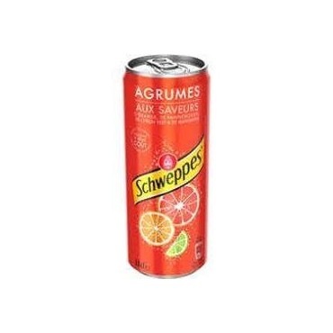 Schweppes agrumes boisson gazeuse canette 33 cl