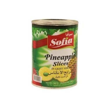 Sofia ananas en morceaux au sirop pot 565 g