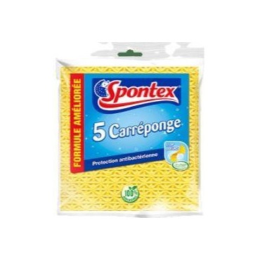 Spontex 5 carréponge stop odeurs et protection antibactérienne