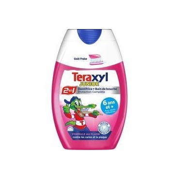 Teraxyl Junior dentifrice anti-caries 2 en 1 goût fraise 6 ans et +...