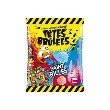TETE BRULEES Bonbons billes piquantes en sachet 135g
