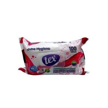 Tex Lingette Anti bactérien 100 Pièces