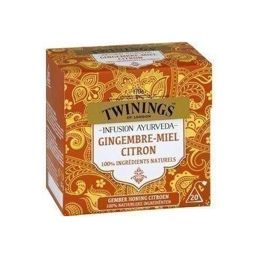 Twinings Infusion ayurveda gingembre, miel et citron 20 sachets 32g