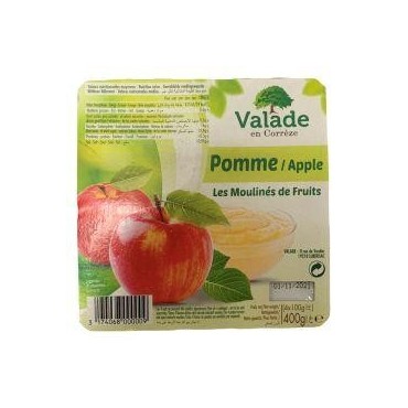 Valade en Corrèze compote pomme 4x100g