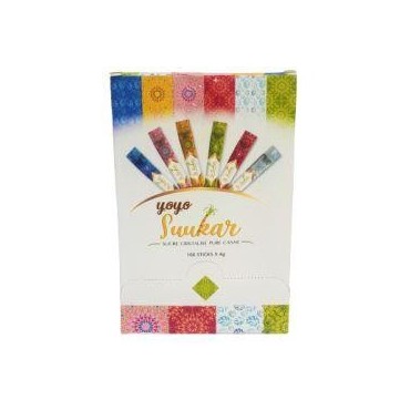 Yoyo Suukar sucre cristalisé pure canne 100 sticks x4 g