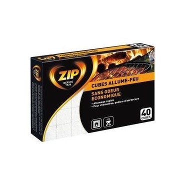 Zip cubes allume-feu sans odeur x40